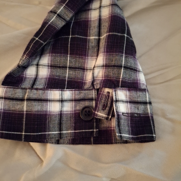 Apt. 9 Womn's Purple and White Plaid Button Down Mini Dress - Picture 4 of 9